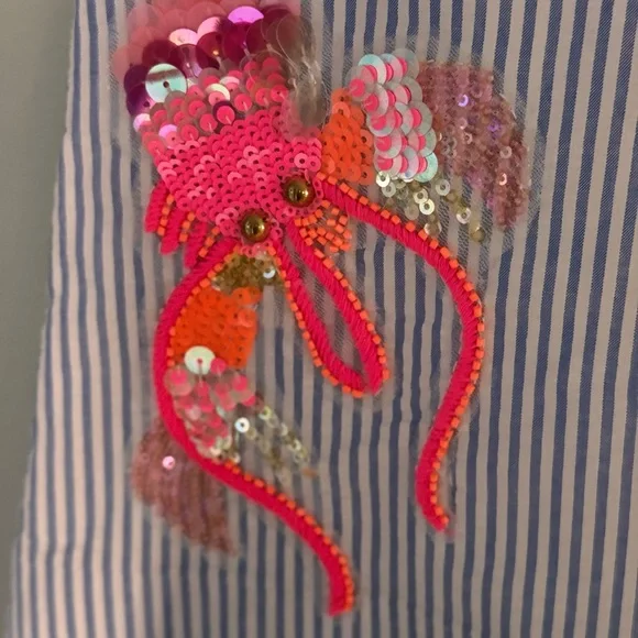 Lilly Pulitzer NWT Colette Skort Bennet Blue Yarn Dyed Seersucker. NWT Size XL - Picture 6 of 8